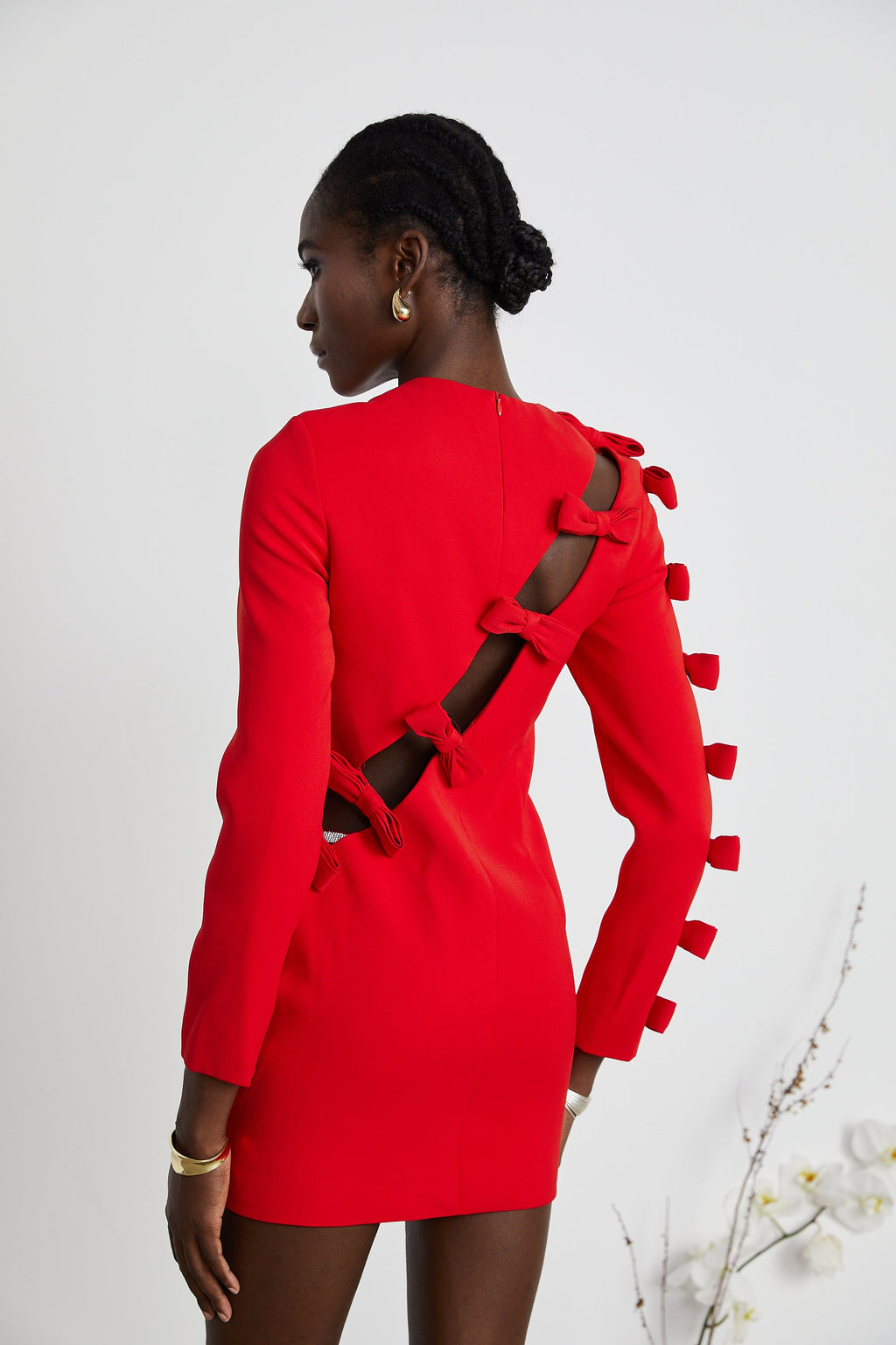 Sasha fiyonk dekolteli mini elbise