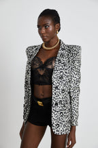 Fleur leopar ceket