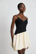 Sophie kontrast mini elbise