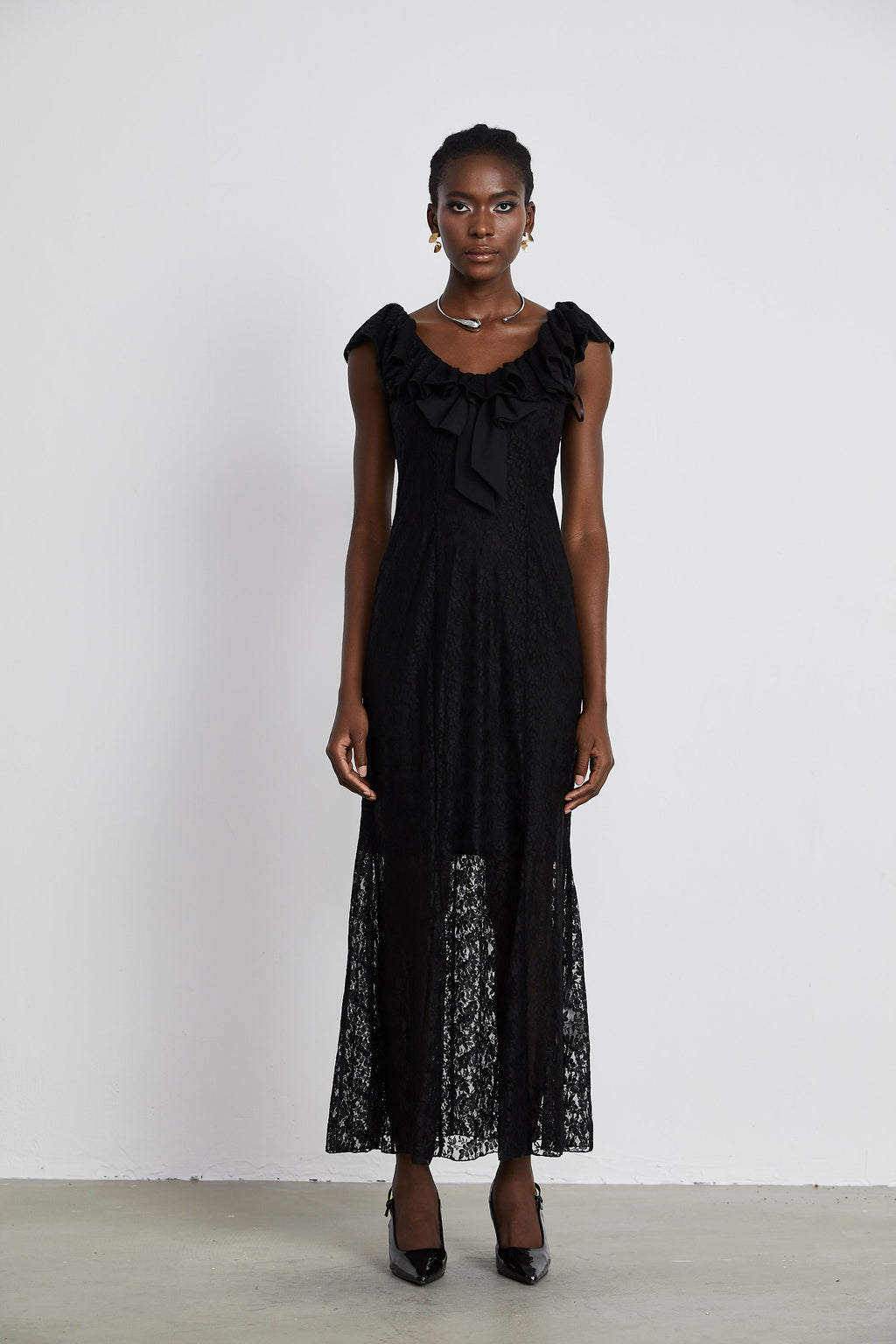 Roseline dantel maksi elbise