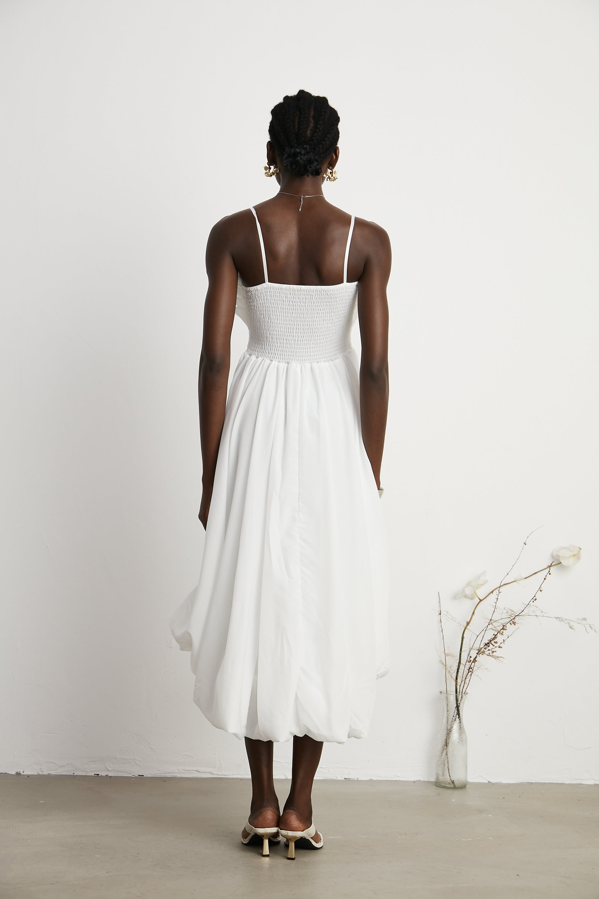 Raphaëlle midi elbise