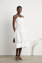 Catriona kuşak midi elbise