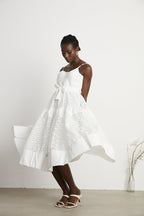 Catriona kuşak midi elbise