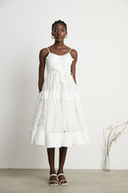 Catriona kuşak midi elbise