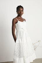 Catriona kuşak midi elbise