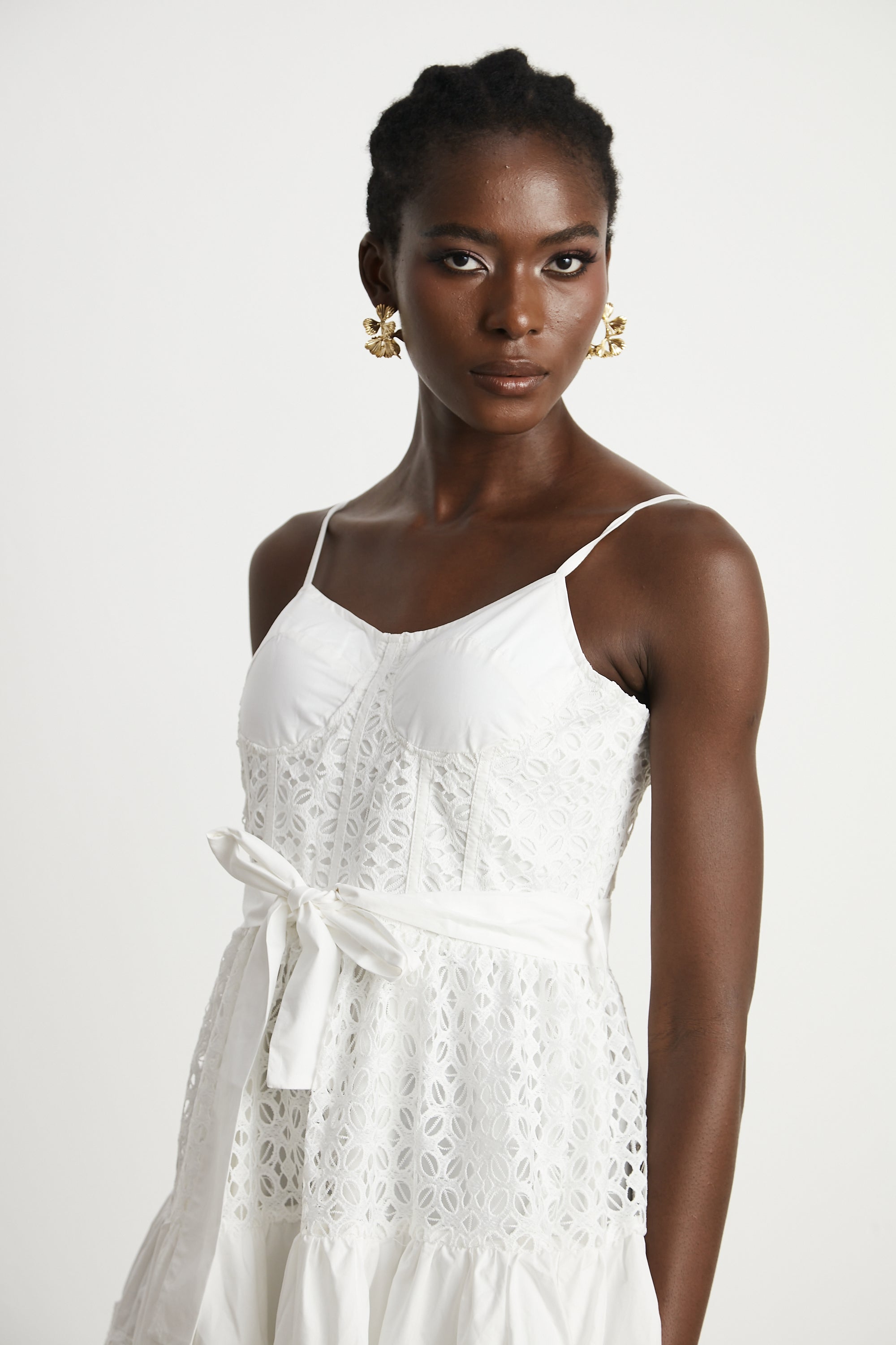 Catriona kuşak midi elbise