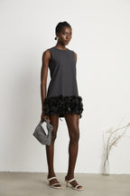 Marianne yün mini elbise