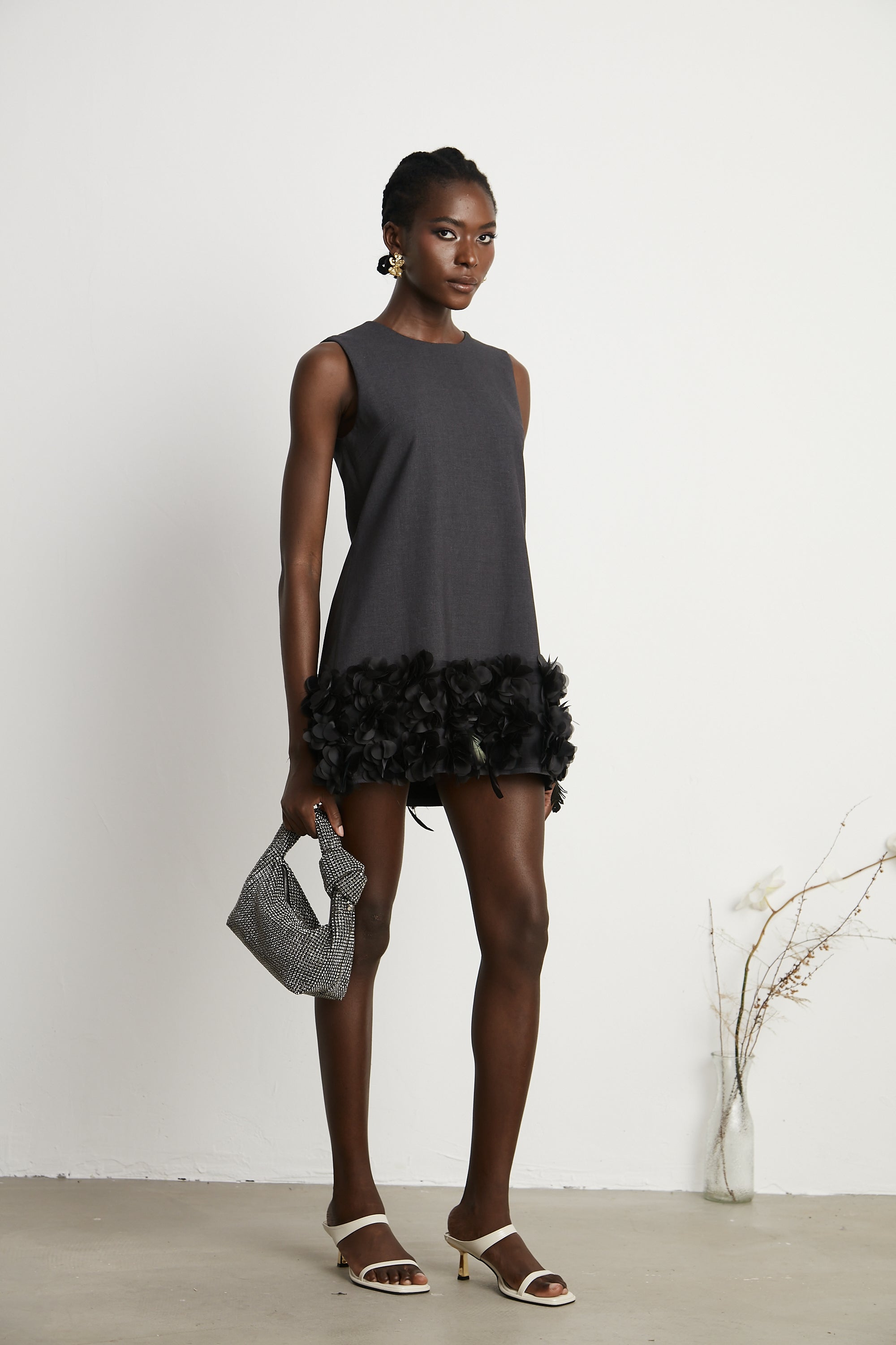 Marianne yün mini elbise