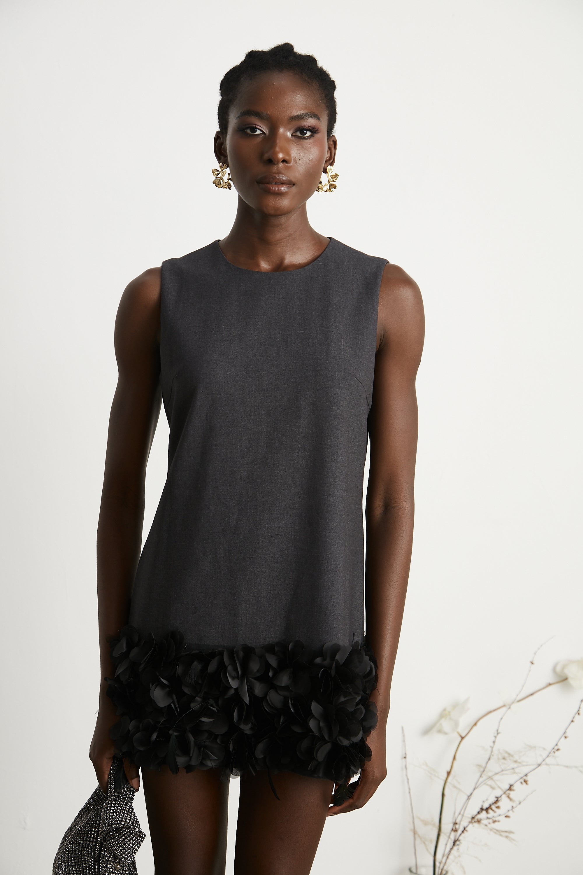 Marianne yün mini elbise