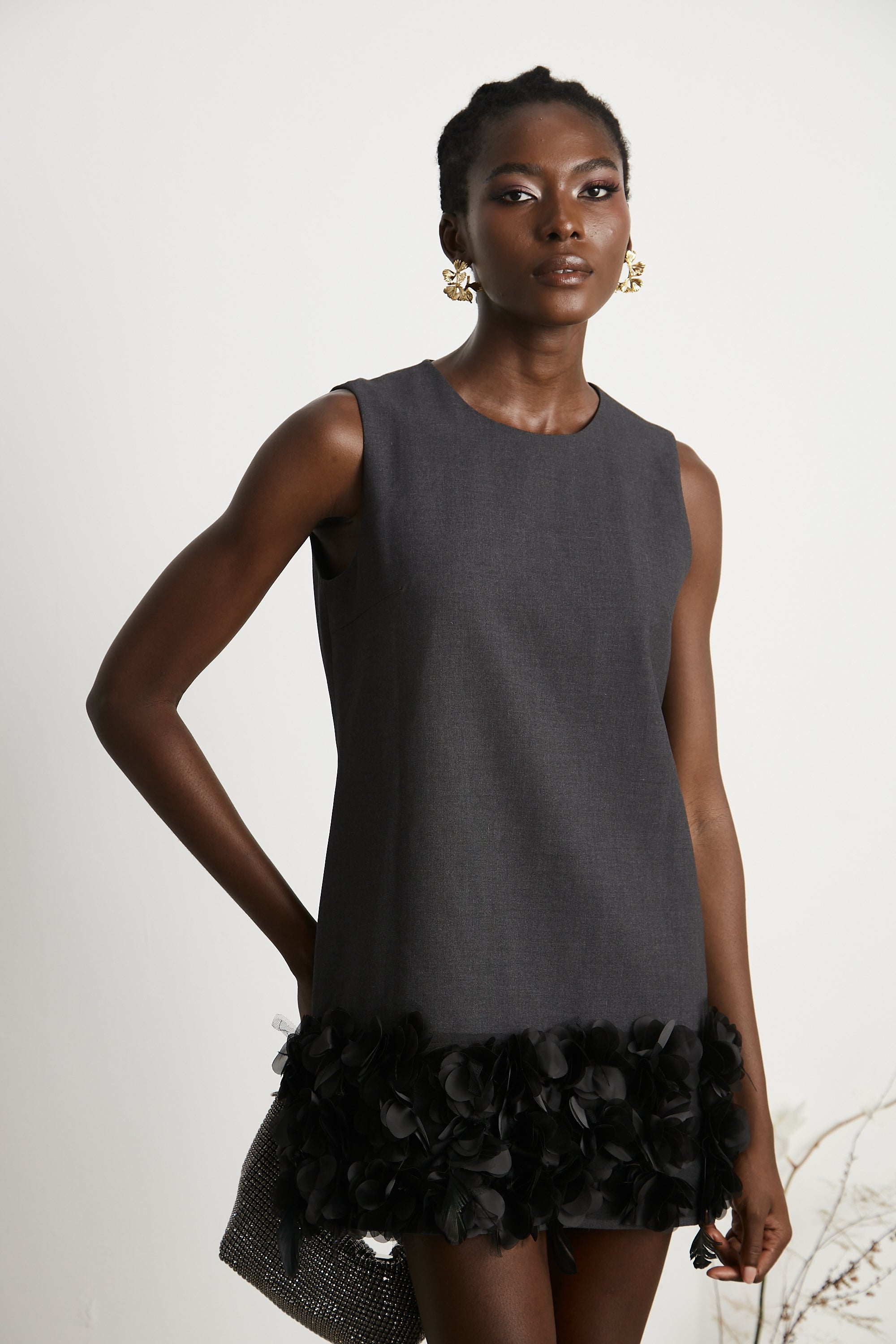 Marianne yün mini elbise