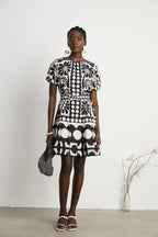 Émeline kuşak mini elbise