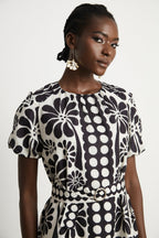 Émeline kuşak mini elbise