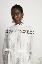 Hélène dekolte mini elbise