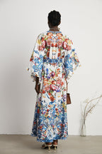 Merle çiçek maksi elbise