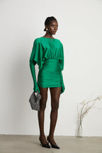 Yvette dantelli mini elbise