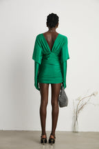 Yvette dantelli mini elbise