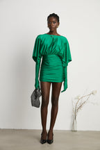 Yvette dantelli mini elbise