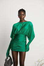 Yvette dantelli mini elbise