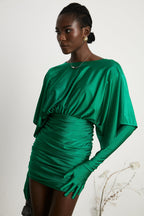 Yvette dantelli mini elbise