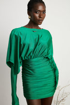 Yvette dantelli mini elbise