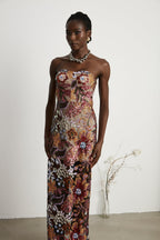 Thérèse payetli midi elbise