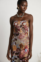 Thérèse payetli midi elbise