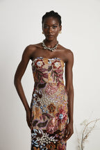 Thérèse payetli midi elbise