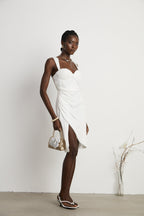 Solène asimetrik mini elbise