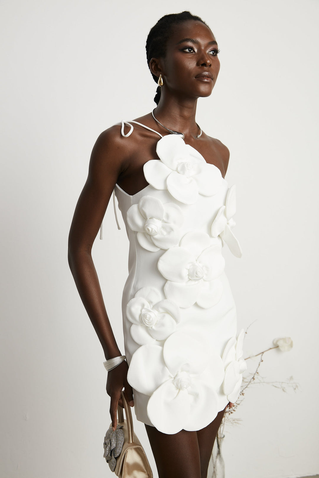 Liane omuzsuz mini elbise