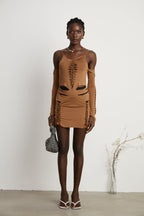 Capriana kesimli mini elbise