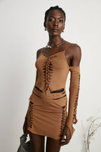 Capriana kesimli mini elbise