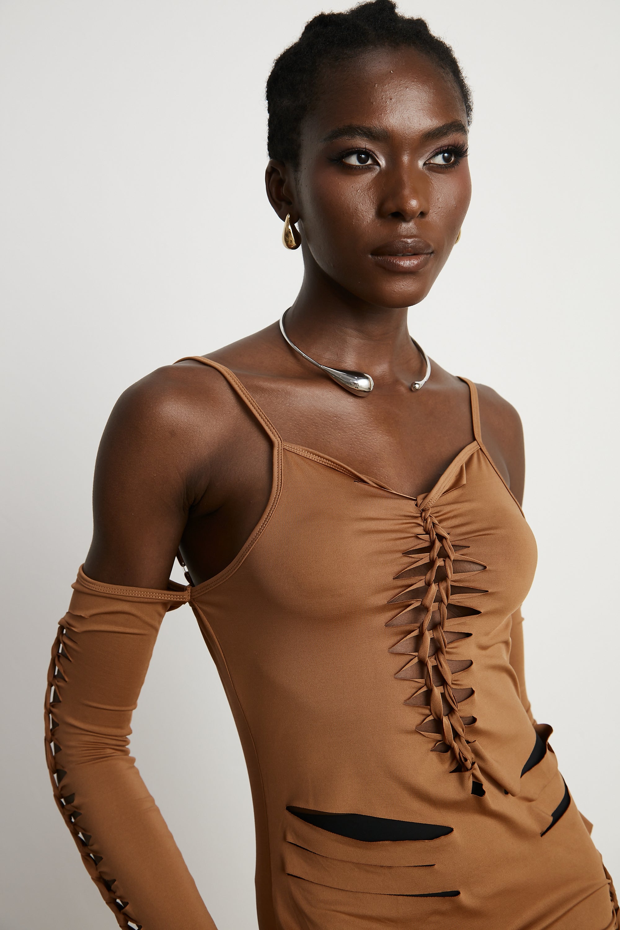 Capriana kesimli mini elbise