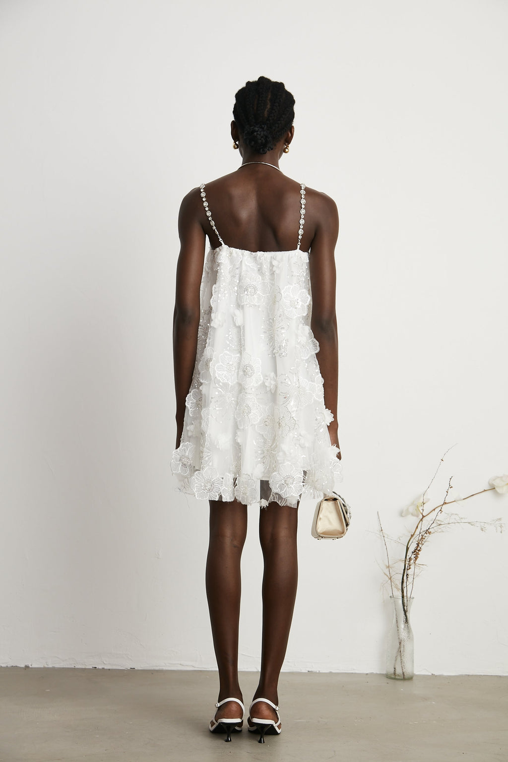 Suzette kristal mini elbise