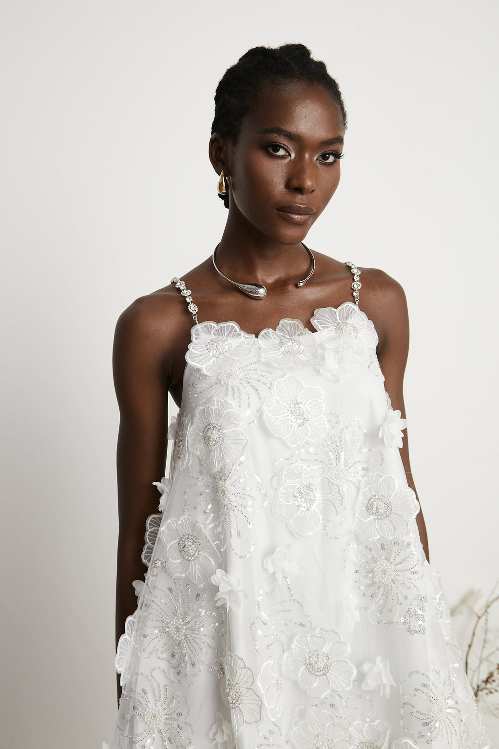 Suzette kristal mini elbise