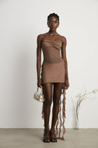 Rivi kurdele mini elbise