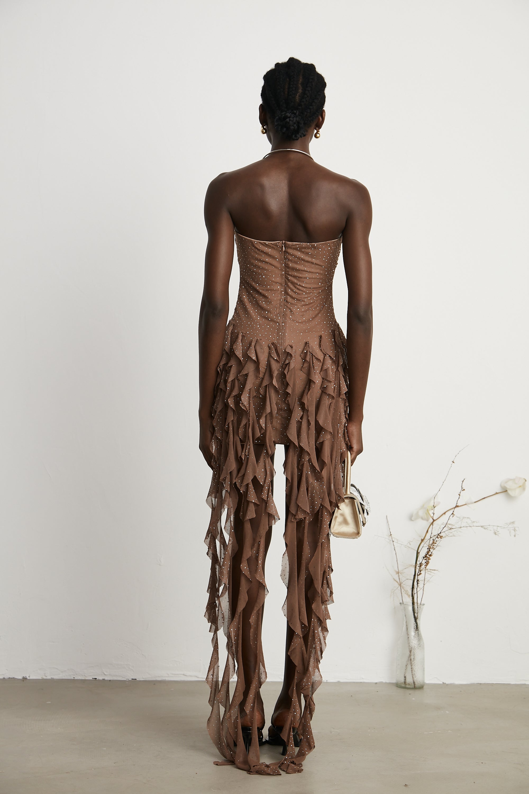 Rivi kurdele mini elbise