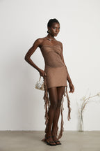 Rivi kurdele mini elbise