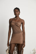 Rivi kurdele mini elbise