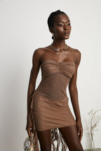 Rivi kurdele mini elbise