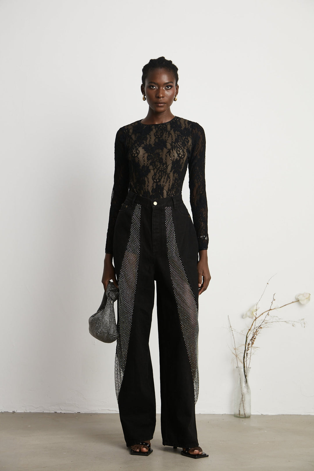 Thérèse geniş paça kot pantolon