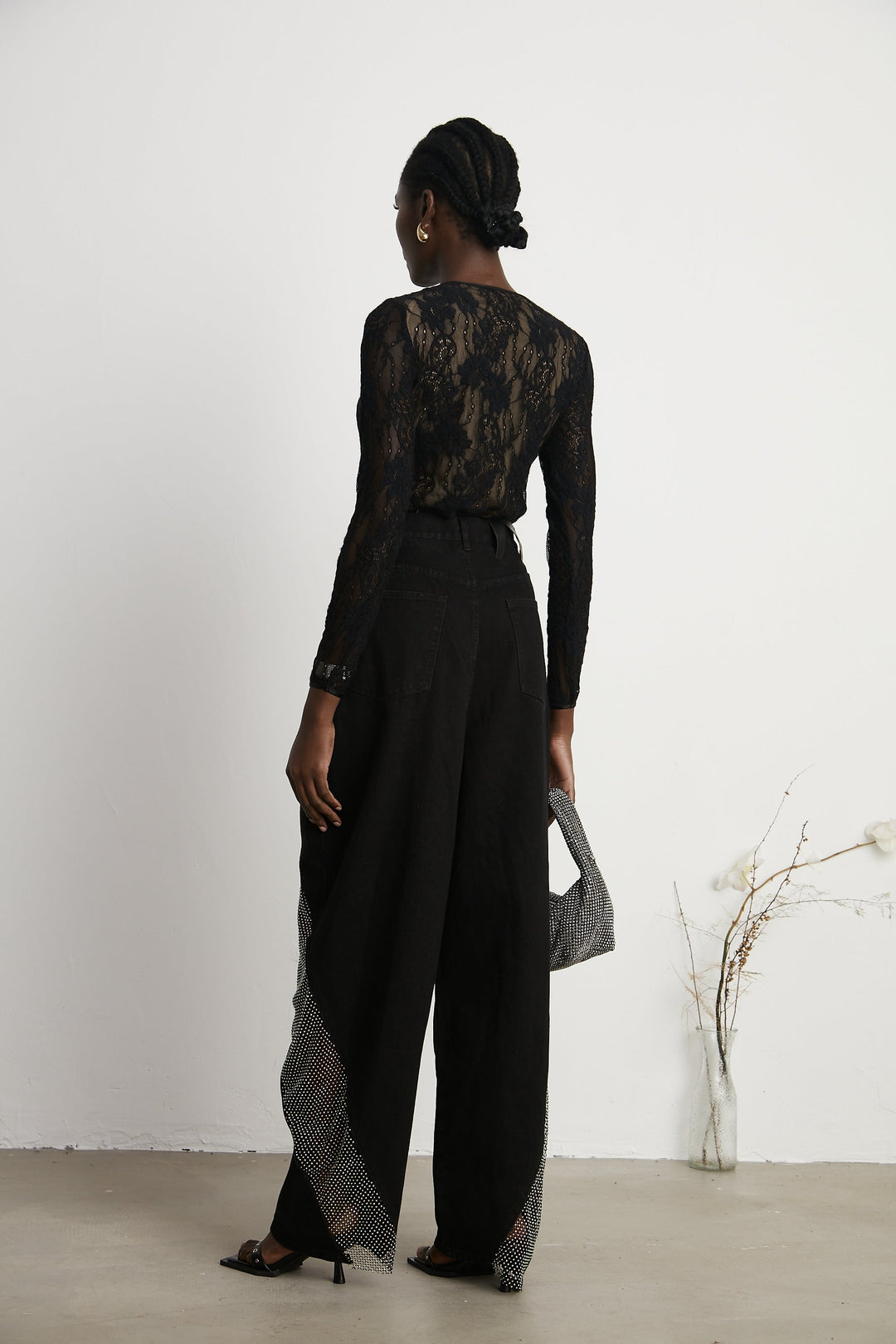 Thérèse geniş paça kot pantolon