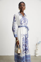 Isabelle desen midi elbise