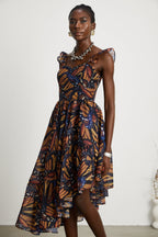 Coralie kelebek midi elbise