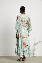 Jailina çiçek maksi elbise