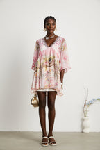 Camille desenli mini elbise