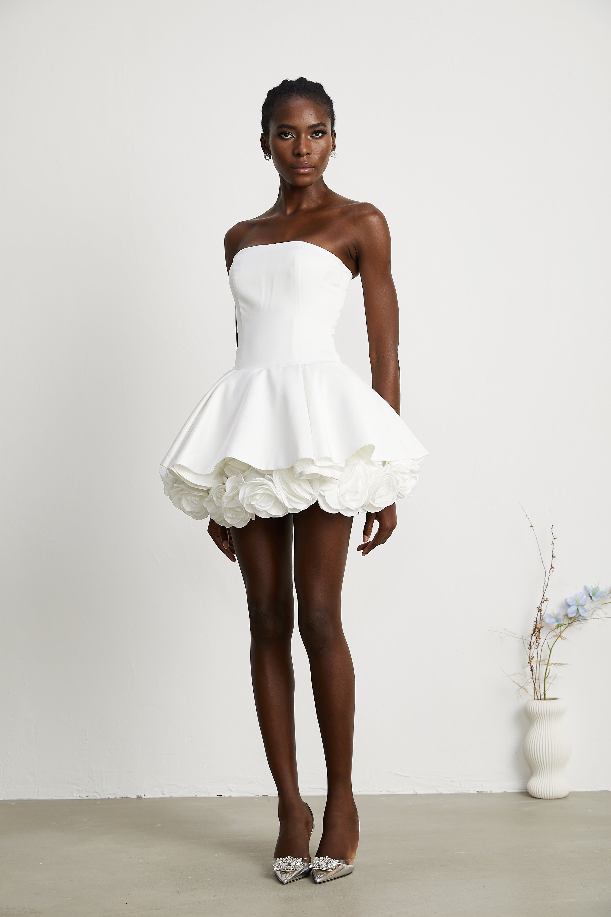 Lucie straplez korse mini elbise