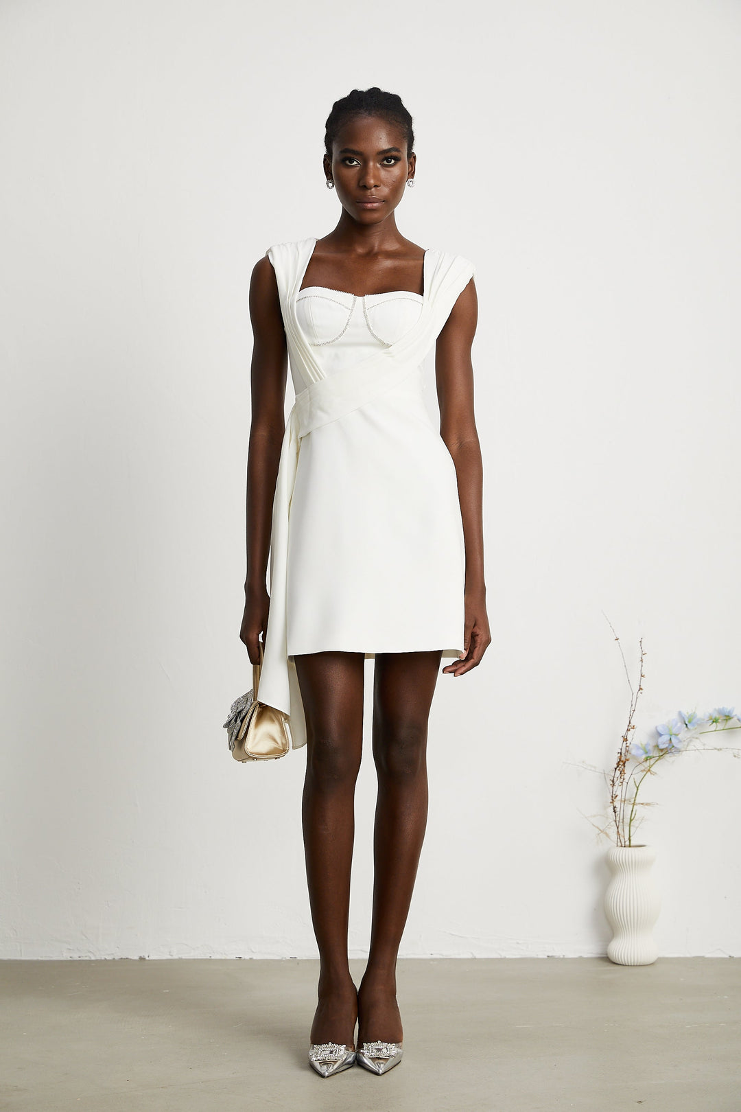 Solange kurdele mini elbise