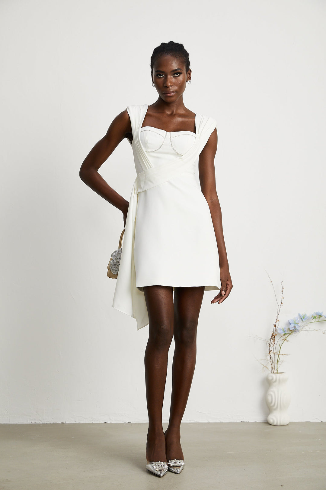 Solange kurdele mini elbise