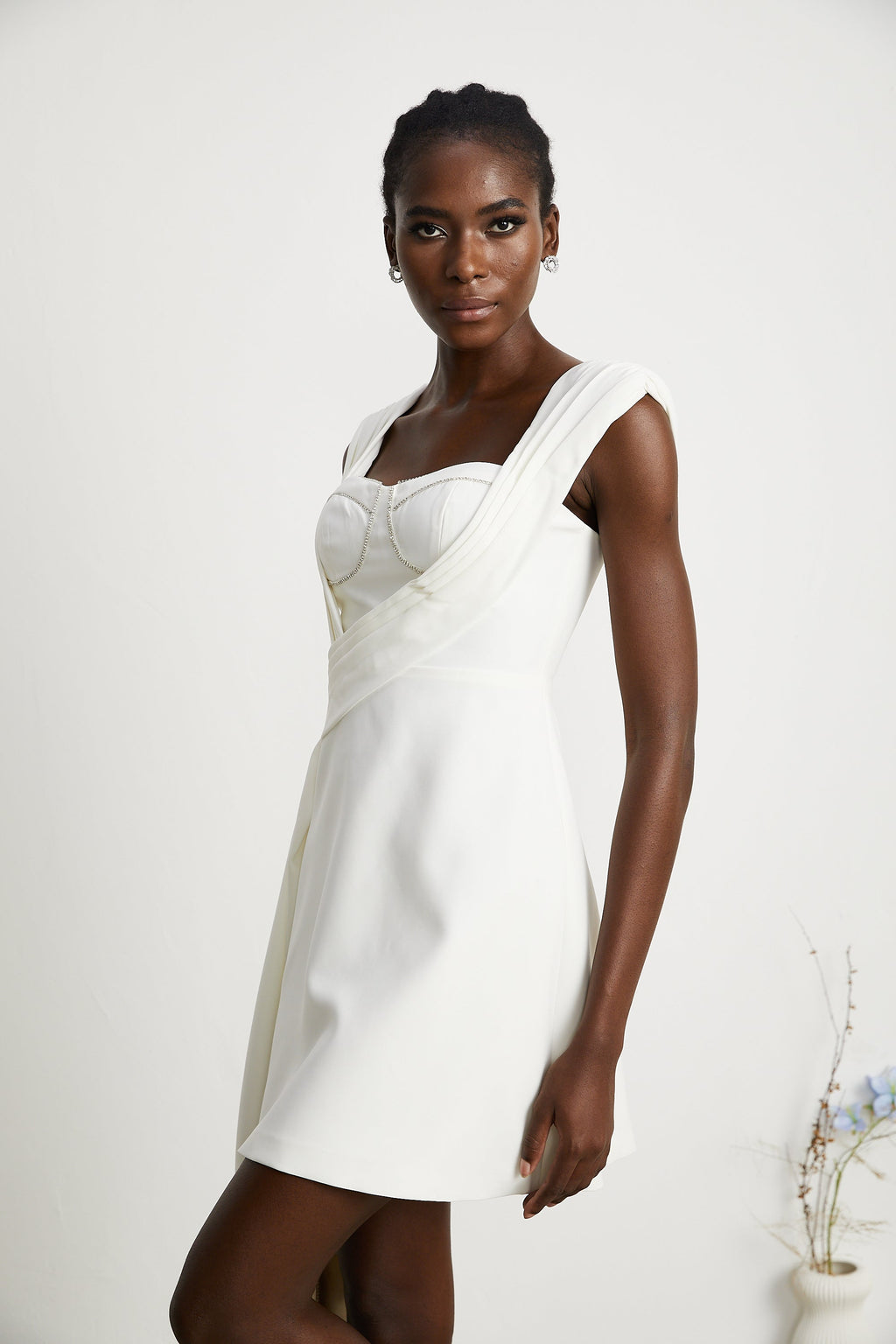 Solange kurdele mini elbise