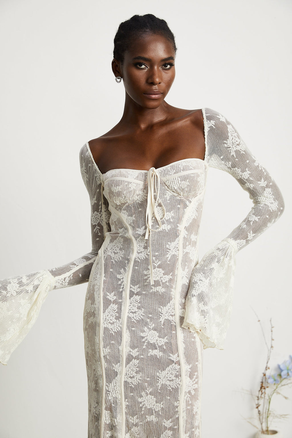 Marlene dantel maksi elbise